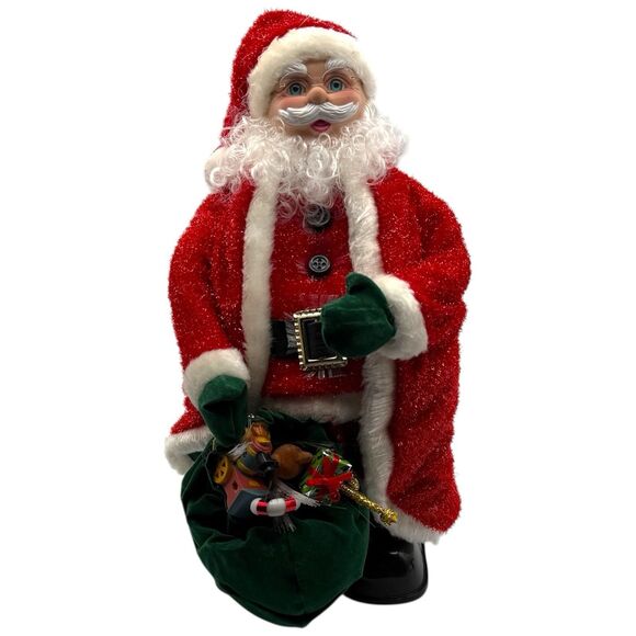 Vtg Avon Fiber Optic Santa Claus 14" Musical Light Up Christmas Figurine Video - Picture 3 of 16